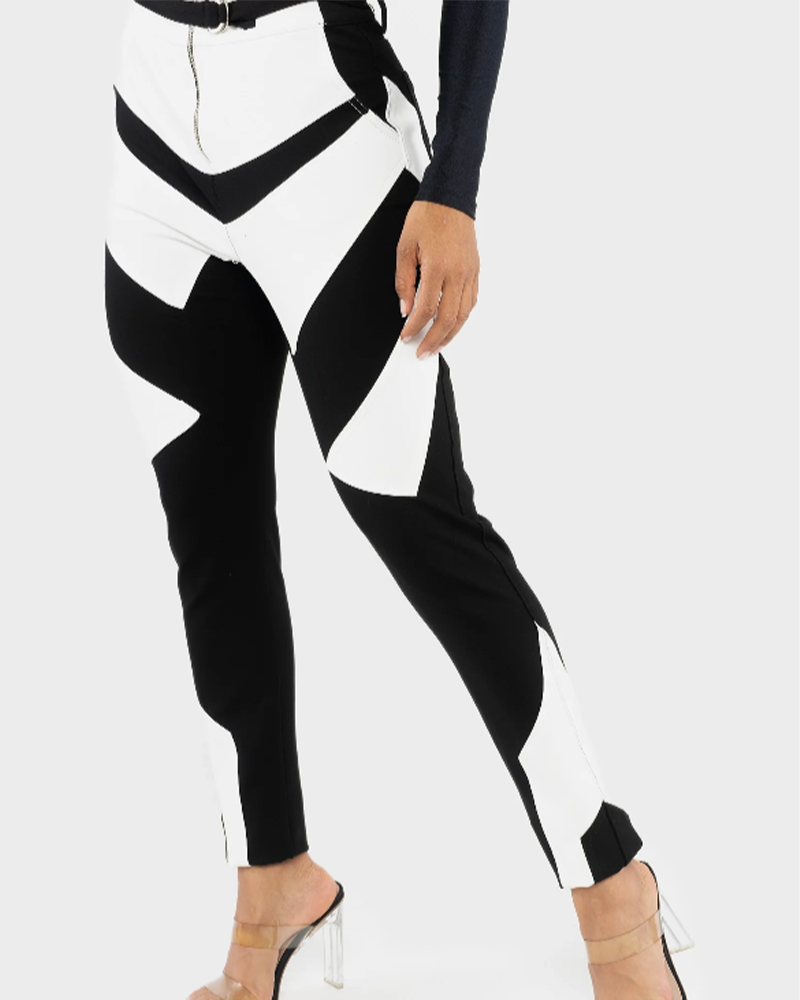 Panelled Stretch High-Rise Trousers (Pre-Sale)