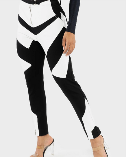 Panelled Stretch High-Rise Trousers (Pre-Sale)