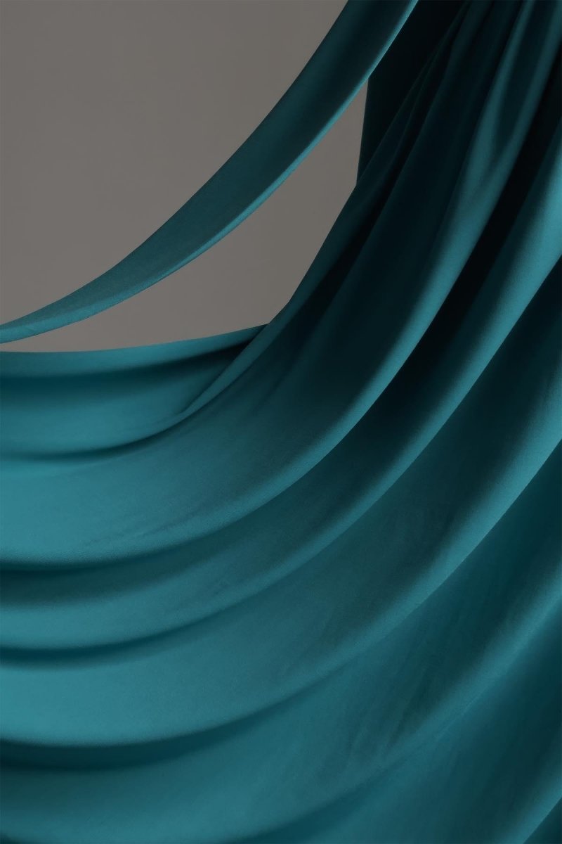 Yedda Flower Trimmed V-Neckline Pleated Slit Maxi Dress