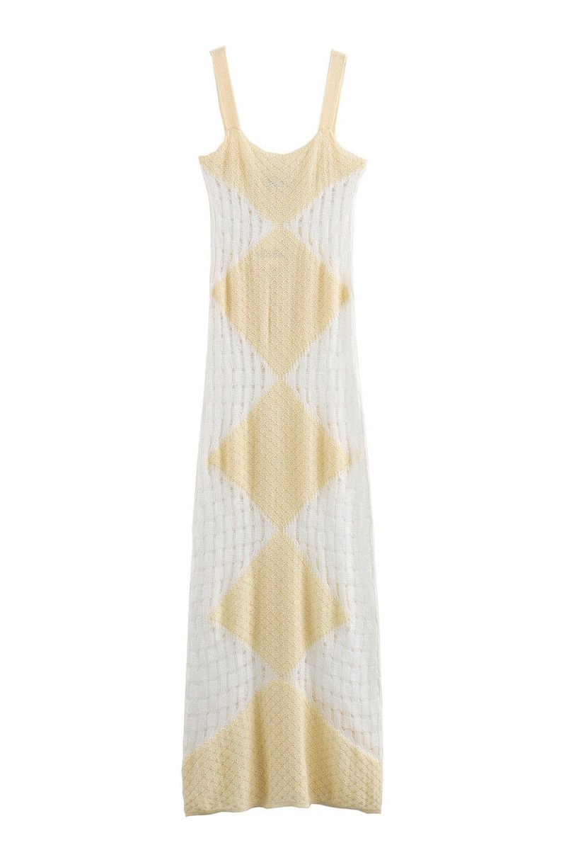 Yetta Hollow Out Knit Maxi Dress