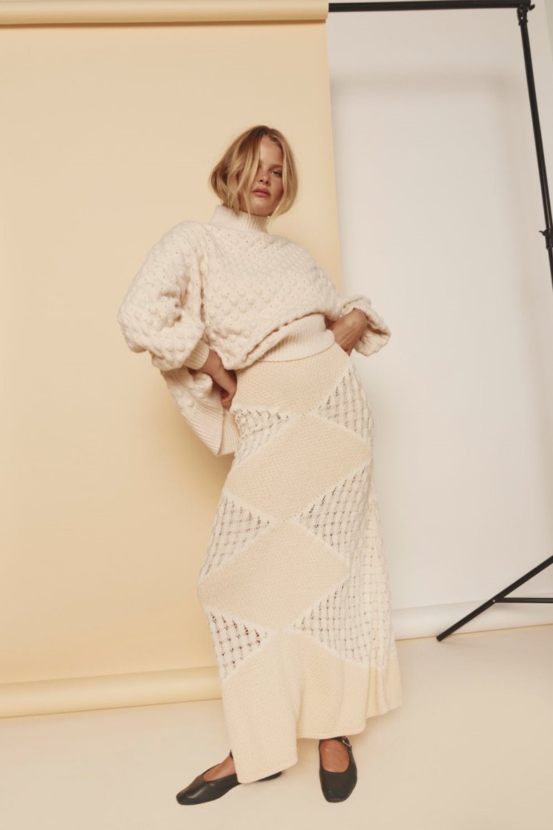 Yetta Hollow Out Knit Maxi Dress