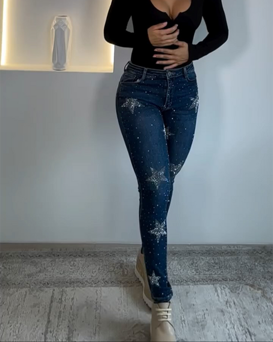 Star Diamond High Waist Jeans (Pre-sale)