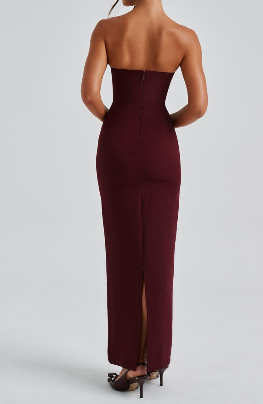 Manuela Maxi Dress - Cherry Lacquer