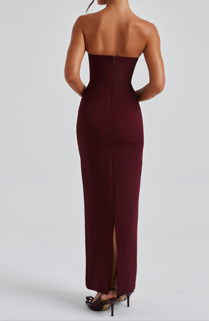 Manuela Maxi Dress - Cherry Lacquer