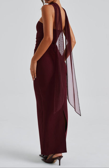 Manuela Maxi Dress - Cherry Lacquer