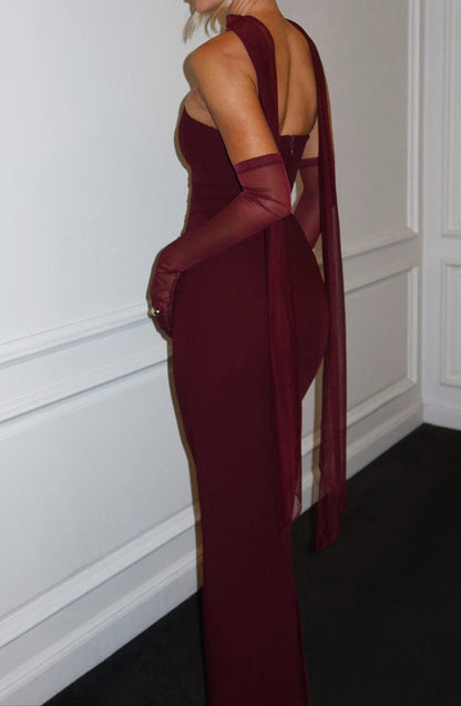 Manuela Maxi Dress - Cherry Lacquer