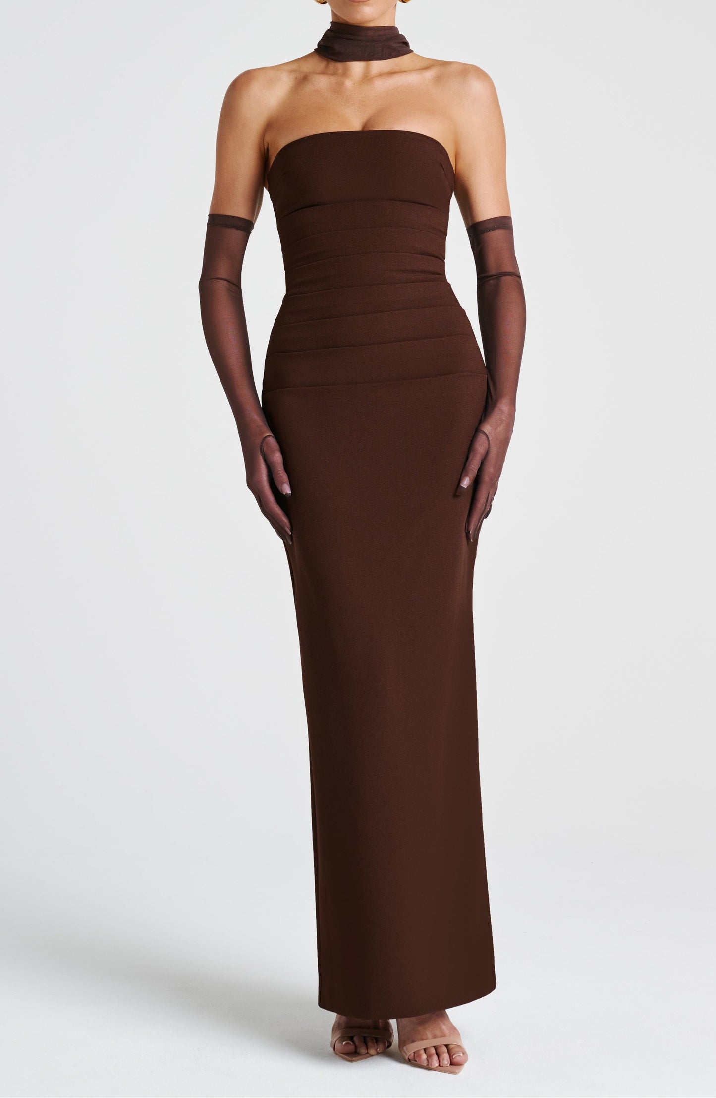 Mafalda Maxi Dress - Plum Brown