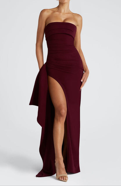 Valentina Maxi Dress - Cherry Lacquer