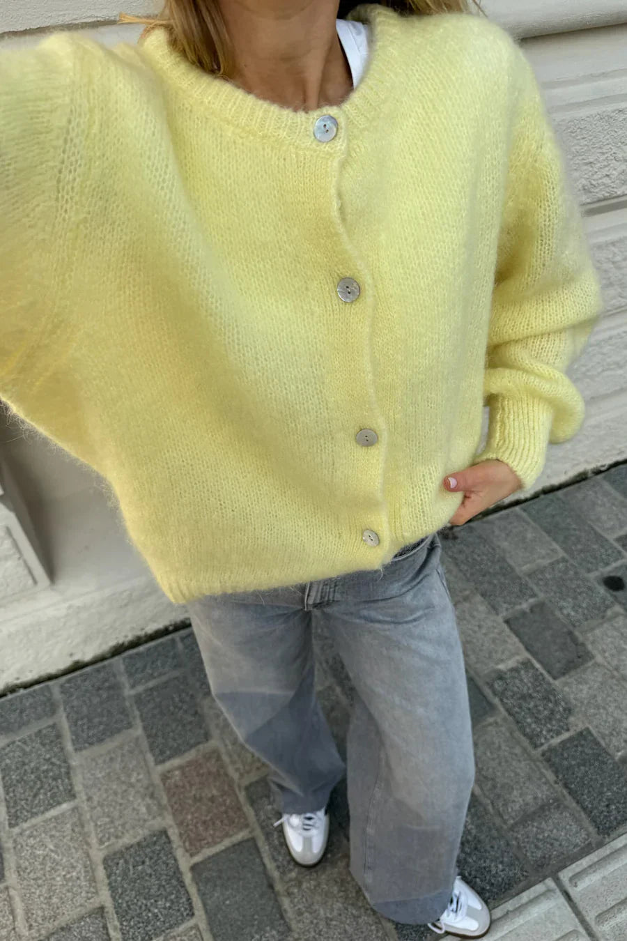 Knitted Vest - Yellow